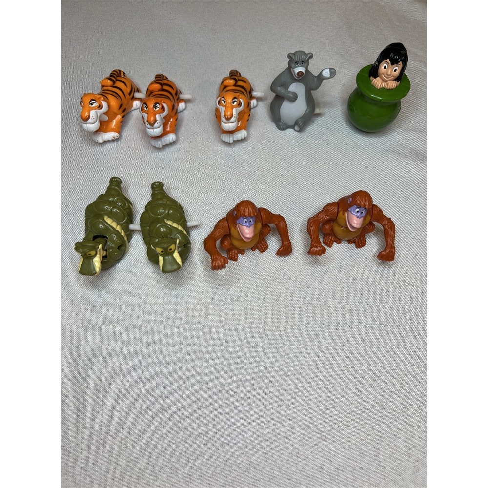 Vintage 1990 McDonalds Happy Meal Toys Disney The Jungle Book,  Lot Of 9